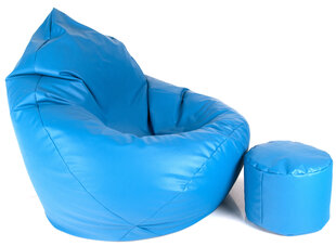 Кресло-мешок с пуфом Mega Comfort, синее цена и информация | Кресла-мешки и пуфы | pigu.lt
