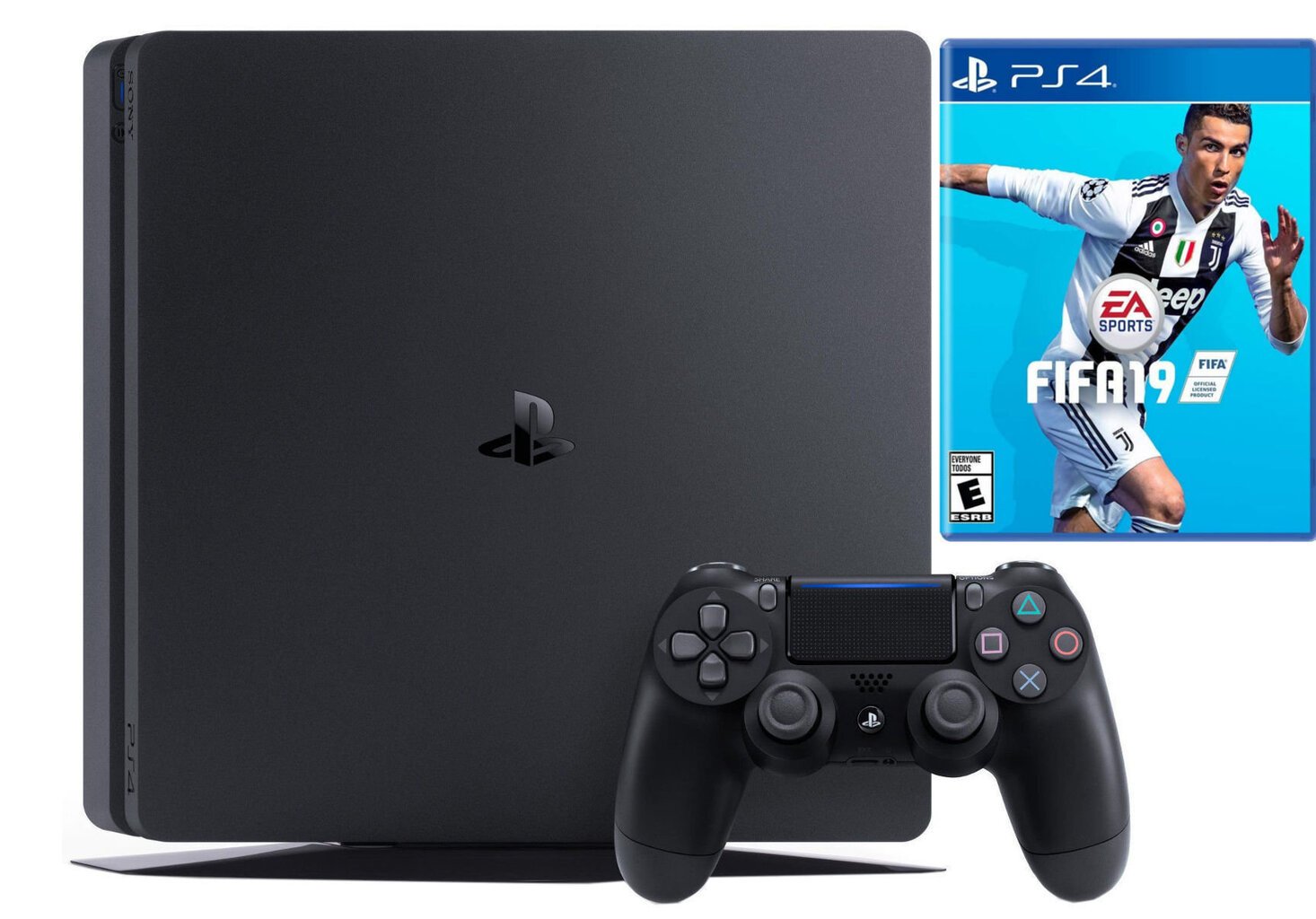 Žaidimų konsolė Sony Playstation 4 (PS4) Slim 1TB + FIFA 19 kaina | pigu.lt