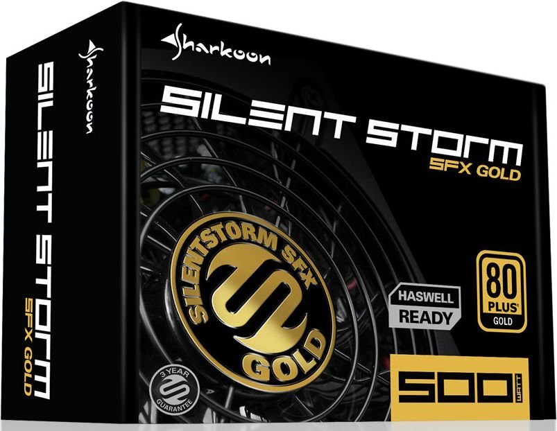 Sharkoon SilentStorm SFX Gold 500 kaina ir informacija | Maitinimo šaltiniai (PSU) | pigu.lt