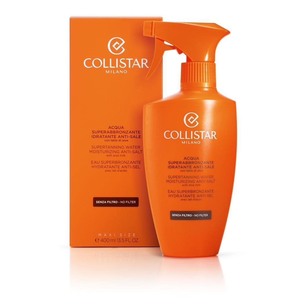 Drėkinamoji įdegį skatinanti emulsija Collistar Sun Care Supertanning Water Moisturizing Anti-Salt, 400 ml kaina ir informacija | Kremai nuo saulės | pigu.lt