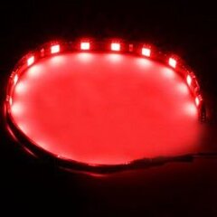 SilverStone Top Bright Red LED Modding PC Case Light Strip, 30cm, 15LEDs (SST-LS01R) kaina ir informacija | Korpusų priedai | pigu.lt