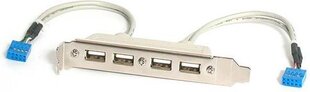 StarTech 4 USB 2.0 ports (USBPLATE4) kaina ir informacija | Korpusų priedai | pigu.lt