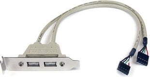 StarTech 2 Port USB A Female Low Profile Slot Plate Adapter цена и информация | Аксессуары для корпусов | pigu.lt