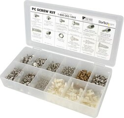 StarTech Deluxe Assortment PC Screw Kit - Screw Nuts and Standoffs (PCSCREWKIT) kaina ir informacija | Startech Kompiuterinė technika | pigu.lt