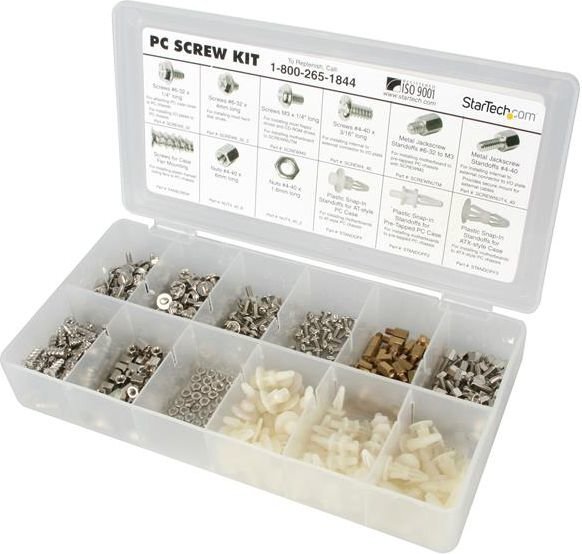 StarTech Deluxe Assortment PC Screw Kit - Screw Nuts and Standoffs (PCSCREWKIT) kaina ir informacija | Korpusų priedai | pigu.lt