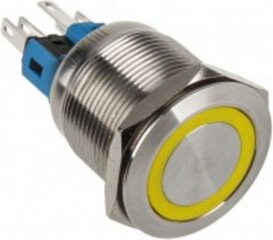 DimasTech LED Button 22mm Yellow (PD096) kaina ir informacija | Korpusų priedai | pigu.lt