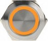 DimasTech LED Button 25mm Orange (PD059) kaina ir informacija | Korpusų priedai | pigu.lt