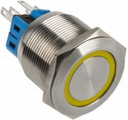 DimasTech LED Button 25mm Yellow (PD060) kaina ir informacija | Korpusų priedai | pigu.lt