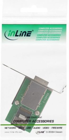 InLine SAS Low Profile Adapter Bracket external SFF-8088 to internal SFF-8087 (27650) цена и информация | Korpusų priedai | pigu.lt