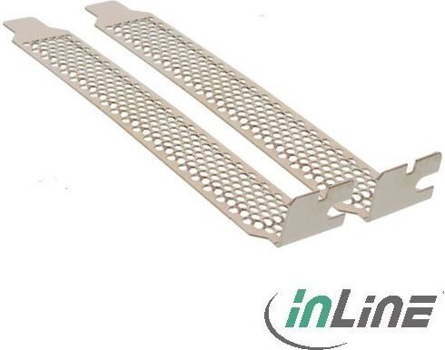 InLine PCI / PCI-E Slot Cover Bracket perforated 2pcs. Set (66641A) цена и информация | Korpusų priedai | pigu.lt