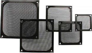 InLine Fan Grill Aluminum Filter 60x60mm black (33376S) kaina ir informacija | Korpusų priedai | pigu.lt