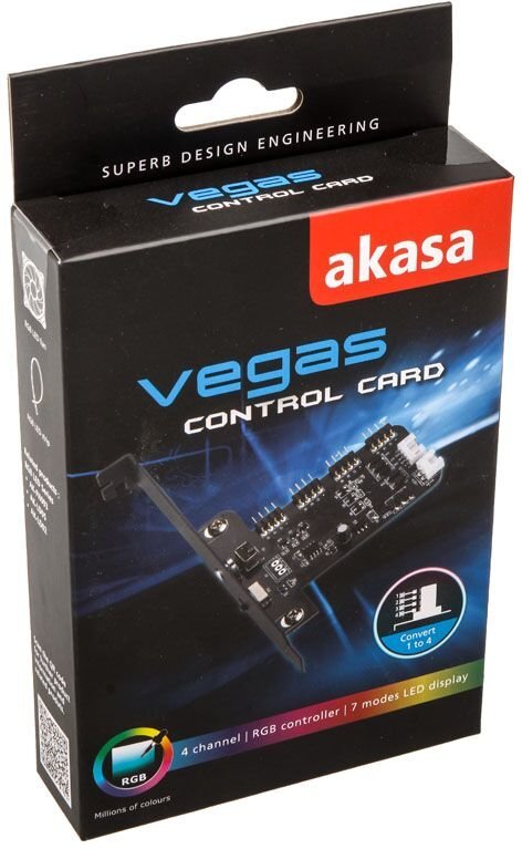 Akasa Controller LED Vegas RGB (AK-RLD-02) kaina ir informacija | Korpusų priedai | pigu.lt