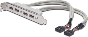 Кронштейн для корпуса Digitus 4x USB (AK-300304-002-E) цена и информация | Аксессуары для корпусов | pigu.lt