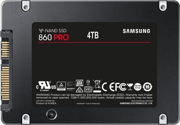 Samsung 860 PRO 4TB SATA3 (MZ-76P4T0B/EU) kaina ir informacija | Vidiniai kietieji diskai (HDD, SSD, Hybrid) | pigu.lt