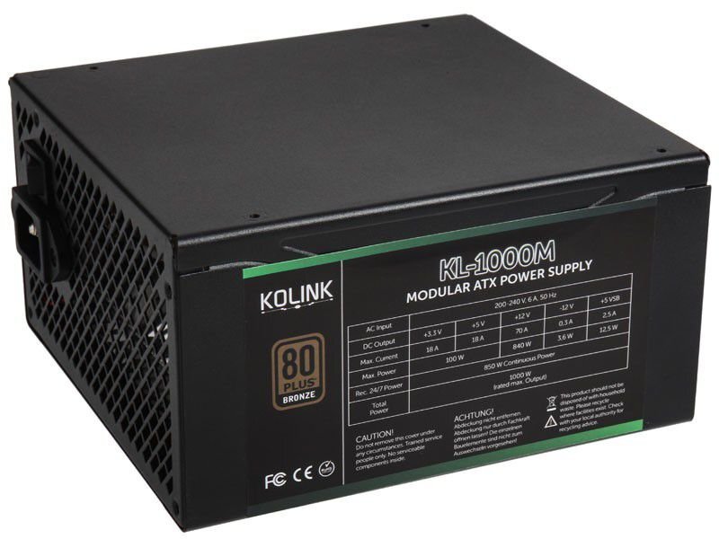 Kolink KL-1000M 1000W kaina ir informacija | Maitinimo šaltiniai (PSU) | pigu.lt