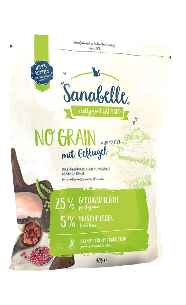 Sanabelle No Grain Poultry 400g kaina ir informacija | Sausas maistas katėms | pigu.lt