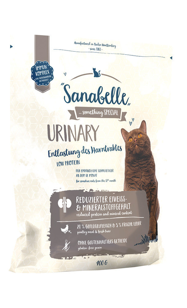Sanabelle katėms turinčioms jautrią šlapimo sistemą Urinary, 400 g kaina ir informacija | Sausas maistas katėms | pigu.lt
