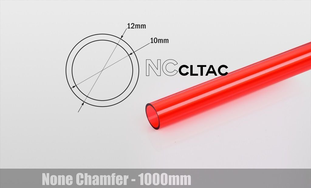 BitsPower Crystal Link Tube 12 / 10mm, 1000mm, Red (BP-NCCLT12ACIRD-L1000) kaina ir informacija | Aušinimas vandeniu - aksesuarai | pigu.lt