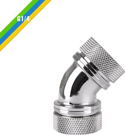 Thermaltake angle fitting G1/4" Chrome (CL-W098-CA00SL-A) kaina ir informacija | Aušinimas vandeniu - aksesuarai | pigu.lt