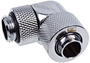 Alphacool Angled coupling, 1/4" - 13/10mm, Chrome (17231) цена и информация | Водяное охлаждение - аксессуары | pigu.lt