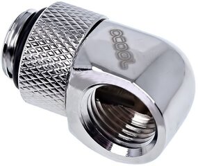 Alphacool 90 ° swivel fitting, 1/4", Chrome (17249) цена и информация | Водяное охлаждение - аксессуары | pigu.lt