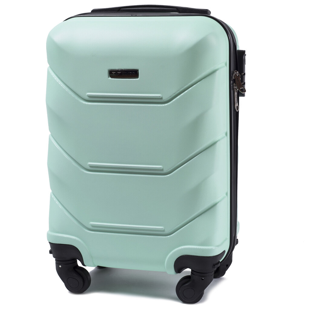 Mažas lagaminas Wings Peacock XS, šviesiai žalias kaina ir informacija | Lagaminai, kelioniniai krepšiai | pigu.lt