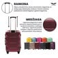 Mažas lagaminas Wings Peacock S, tamsiai raudonas kaina ir informacija | Lagaminai, kelioniniai krepšiai | pigu.lt