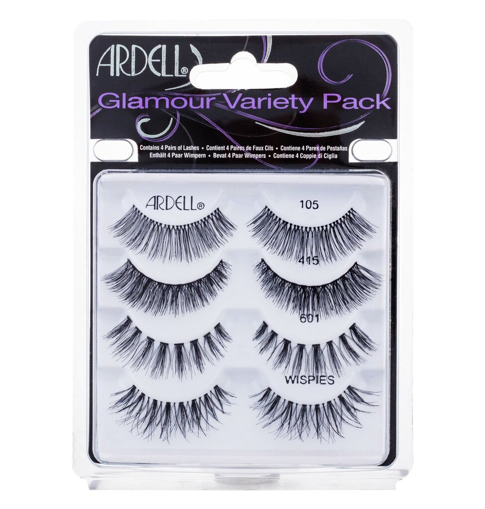 Priklijuojamų blakstienų rinkinys Ardell "Best Of" Glamour Variety Pack, Black, 1 vnt kaina ir informacija | Priklijuojamos blakstienos, blakstienų rietikliai | pigu.lt