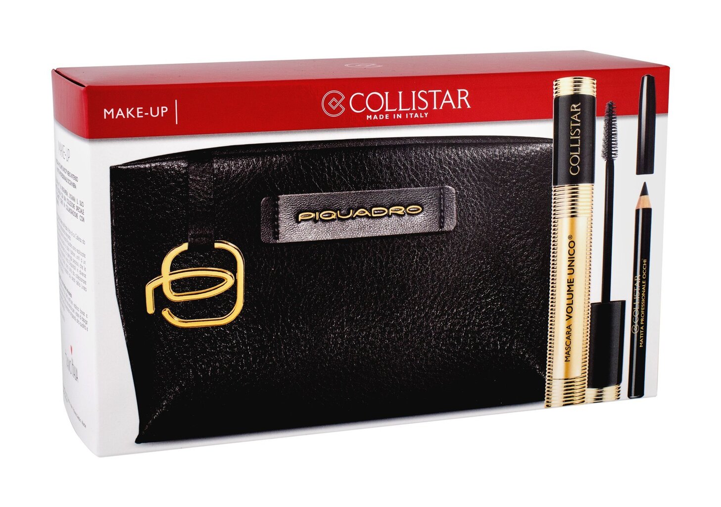 Collistar kosmetikos rinkinys: blakstienų tušas 13 ml + akių kontūro pieštukas + kosmetinė Piquadro цена и информация | Akių šešėliai, pieštukai, blakstienų tušai, serumai | pigu.lt