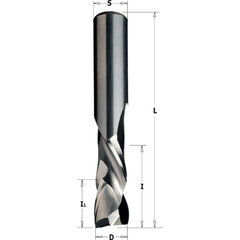 190.080.11 CMT VHM FINISHING MILL Z2+2 D8 I32 S8 POSITIVE + NEGATIVE цена и информация | Фрезы | pigu.lt