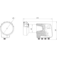 Спутниковый конвертер LNB Quad Inverto Premium IDLP-QDL410-PREMU-OPN цена и информация | ТВ-антенны и аксессуары к ним | pigu.lt