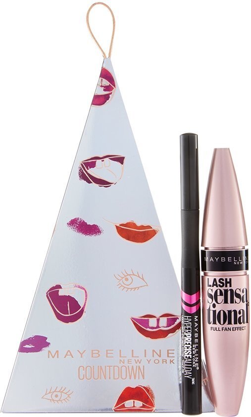 Kosmetikos rinkinys Maybelline: blakstienų tušas Lash Sensational Intense Black 9.5 ml + akių kontūro pieštukas Hyper Precise 1 ml kaina ir informacija | Akių šešėliai, pieštukai, blakstienų tušai, serumai | pigu.lt