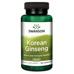 Maisto papildas Swanson Ženšenis (Ginseng) 500 mg., 100 kapsulių kaina ir informacija | Vitaminai, maisto papildai, preparatai gerai savijautai | pigu.lt