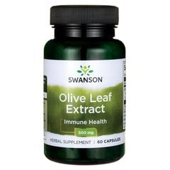 Maisto papildas Swanson Alyvuogių lapų (Oleuropein) ekstraktas 500 mg., 60 kapsulių kaina ir informacija | Vitaminai, maisto papildai, preparatai gerai savijautai | pigu.lt