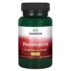 Maisto papildas Swanson Resveratrolis 250 mg., 30 kaps. kaina ir informacija | Vitaminai, maisto papildai, preparatai gerai savijautai | pigu.lt