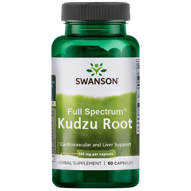 Maisto papildas Swanson Kudzu 500 mg, 60 kapsulių kaina ir informacija | Vitaminai, maisto papildai, preparatai imunitetui | pigu.lt