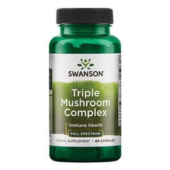 Пищевая добавка Swanson Maitake, Reishi, Shiitake, 60 капсул. цена и информация | Витамины, пищевые добавки, препараты для иммунитета | pigu.lt