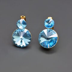 Серьги "Кларис IV (Aquamarine Blue)" с кристаллами Swarovski™ цена и информация | Серьги | pigu.lt