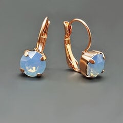 Auskarai moterims DiamondSky Glory Air Blue Opal su Swarovski kristalais kaina ir informacija | Auskarai | pigu.lt