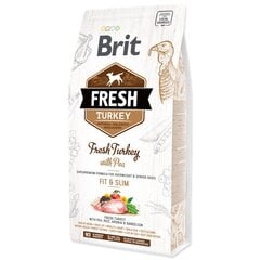 Brit Fresh Turkey & Pea Adult Fit & Slim полноценный корм для взрослых собак 2,5 кг цена и информация | Сухой корм для собак | pigu.lt