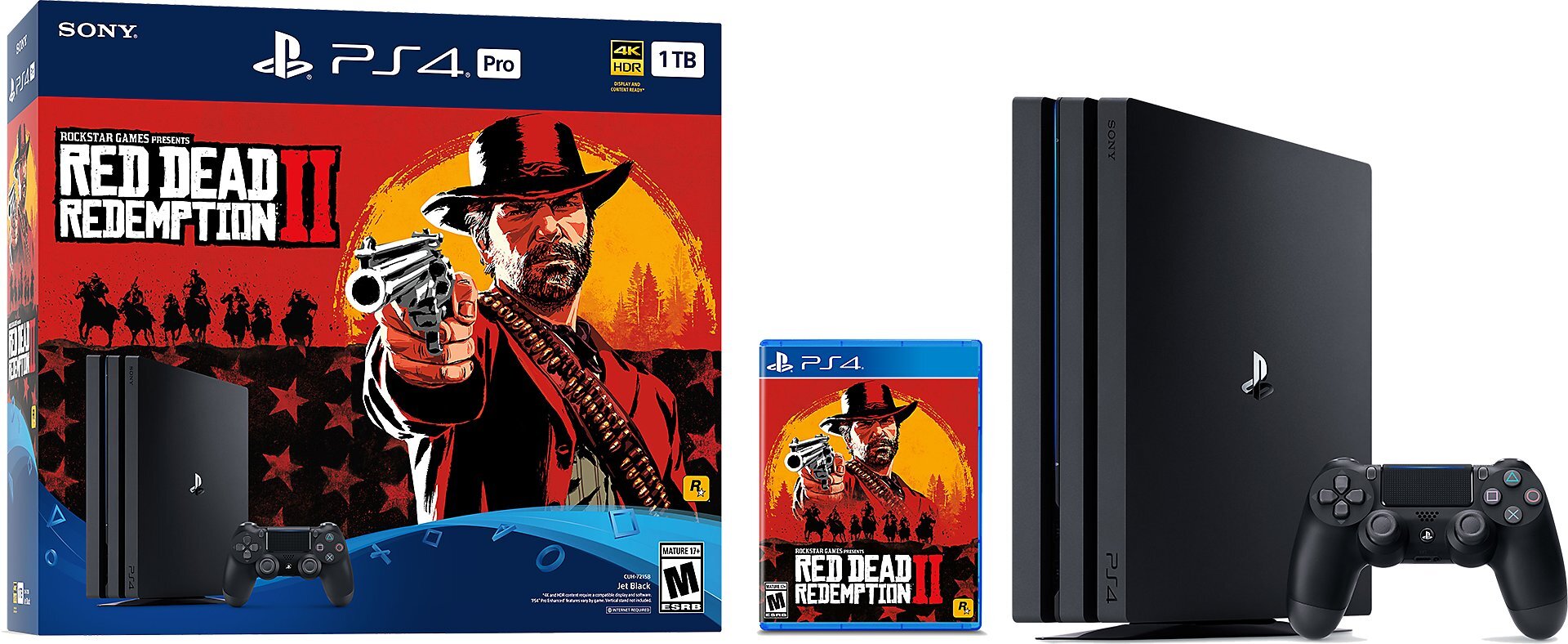 Sony PlayStation 4 (PS4) Pro, 1 TB + Red Dead Redemption 2 kaina ir informacija | Žaidimų konsolės | pigu.lt