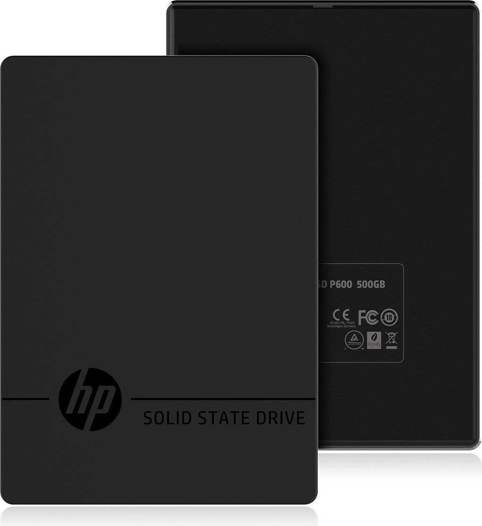 HP P600 500GB (3XJ07AA) цена и информация | Išoriniai kietieji diskai (SSD, HDD) | pigu.lt