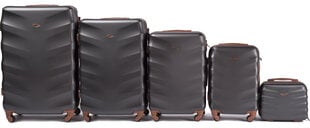 Комплект 5 чемоданов Wings 402-5, темно-серый цена и информация | Чемоданы, дорожные сумки | pigu.lt