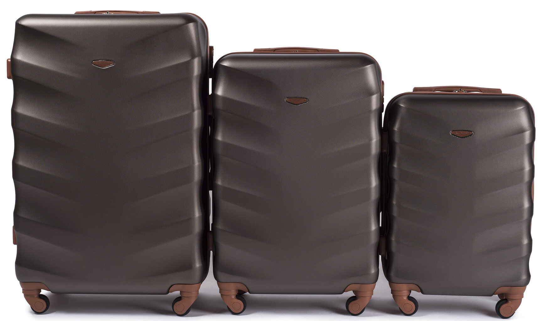 3 lagaminų komplektas Wings 402-3, tamsiai rudas цена и информация | Lagaminai, kelioniniai krepšiai | pigu.lt