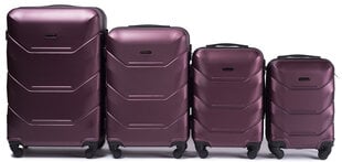 Комплект из 4 чемоданов Wings 147-4, темно-красный цена и информация | Чемоданы, дорожные сумки | pigu.lt