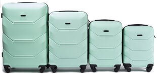 Комплект из 4 чемоданов Wings 147-4, зеленый цена и информация | Чемоданы, дорожные сумки | pigu.lt