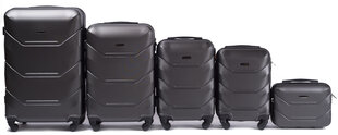 Комплект из 5 чемоданов Wings 147-5, темно-серый цена и информация | Чемоданы, дорожные сумки  | pigu.lt