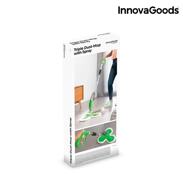 InnovaGoods Triple Dust-Mop šluostė su purškimu цена и информация | Valymo reikmenys ir priedai | pigu.lt