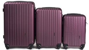 Комплект из 3 чемоданов Wings 2011-3, темно-красный цена и информация | Чемоданы, дорожные сумки | pigu.lt