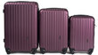 3 lagaminų komplektas Wings 2011-3, tamsiai raudonas kaina ir informacija | Lagaminai, kelioniniai krepšiai | pigu.lt